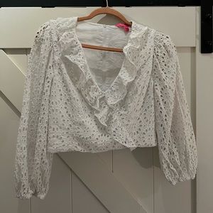 Lilly Pulitzer eyelet crop top